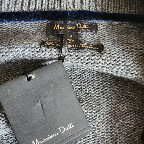 SOLD | Massimo Dutti NWT US S cropped open front sweater cardigan, dark gray - Picture 4 of 8